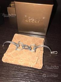 Gucci bracciale chiodo argento brunito