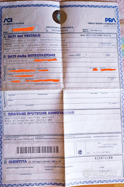 Auto unico proprietario