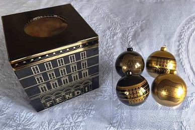 Set 4 Palline Natale Fendi "Palazzo Fendi"