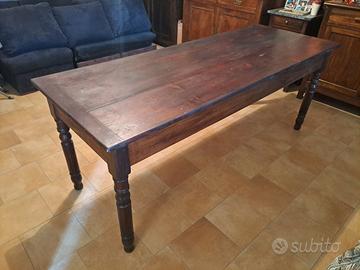 Tavolo in legno massello 204x77