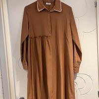 Abito Twinset tessuto leggero  marrone glasse