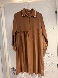 Abito Twinset tessuto leggero  marrone glasse