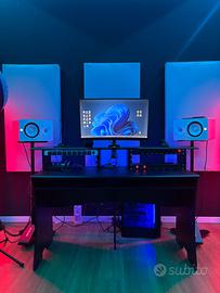 Scrivania da studio “Pro Audio a Tre Ripiani 8U”