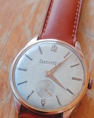 Eberhard 37mm vintage cassa placcata oro