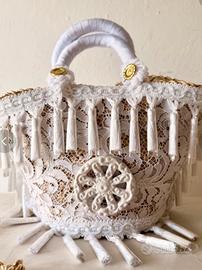 Borsa coffa siciliana bianca Daniè Made in sicily