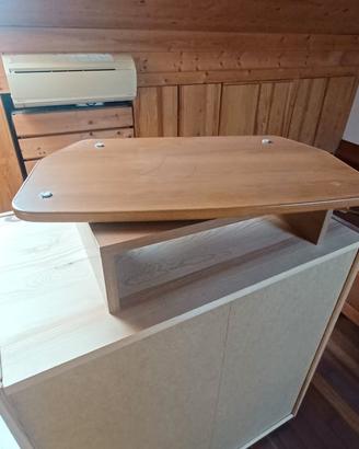 supporto in legno girevole per tv