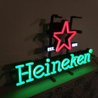 insegna luminosa Heineken 
