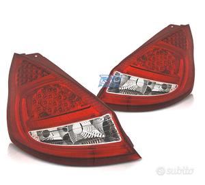FANALI FORD FIESTA MK7 08-12 LED ROSSO CROMATO