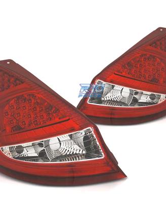 FANALI FORD FIESTA MK7 08-12 LED ROSSO CROMATO