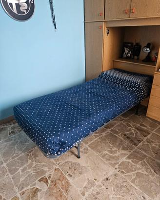 Set Letto Singolo Materasso 100% LATTICE + Coperte