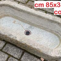 Lavabo lavello lavandino rustico in pietra 2