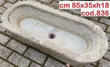 Lavabo lavello lavandino rustico in pietra 2