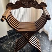 sedia poltrona legno Savonarola Chiudibile 