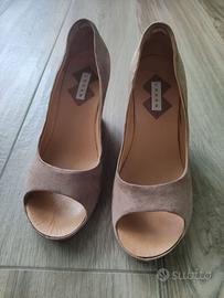 sandali donna logan 39 color nude carne zeppa 9cm