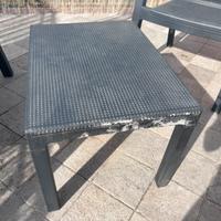 Set tavolo e sedie lounge da giardino/ terrazzo