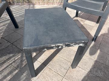 Set tavolo e sedie lounge da giardino/ terrazzo