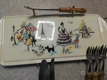 Servizio per formaggio finemente decorato