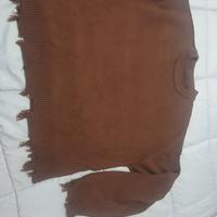 Maglione sfrangiato reversibile "Chunky"