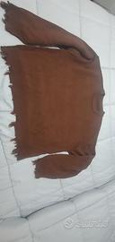 Maglione sfrangiato reversibile "Chunky"