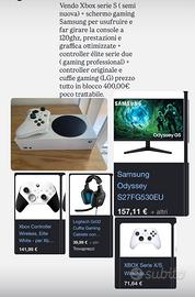 Xbox serie s + schermo