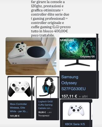 Xbox serie s + schermo