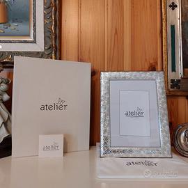 HAC24 Set Di 2 Cornici Portafoto 13x18 Cm - Colore Argento, Da Appoggio, Materiale Misto Plastica/legno/metallo