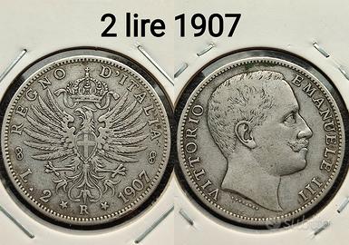 2 lire 1907 Argento 