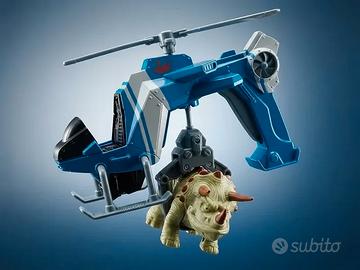 Elicottero Jurassic World Mattel pinza e dinosauro