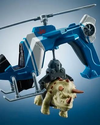 Elicottero Jurassic World Mattel pinza e dinosauro