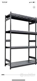 Scaffale componibile acciaio 4 piani 180x50 h260