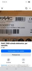 FAAC 780D scheda elettronica  per cancello.