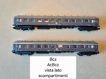 Scala N set due carrozze FS tipo UIC-Y cuccette