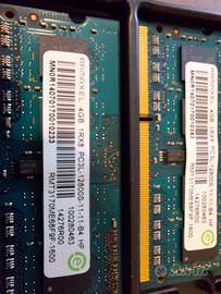 Coppia RAM 8GB (2x4GB) DDR3L 1600MHz SODIMM