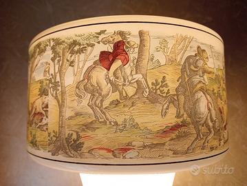 Paralume in vetro decorato - Vintage 