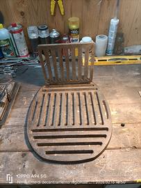 Griglia in ghisa per caminetto, stube a legna