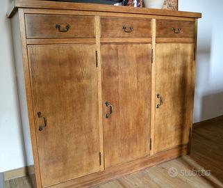 Mobile in legno massello di rovere artigianale TV