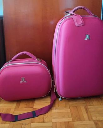 Set valigie Lancetti, Trolley+ Beauty 