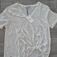 T shirt in 100%Lino laminata Tg L