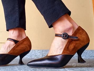 Scarpe donna 36 - camoscio e pelle