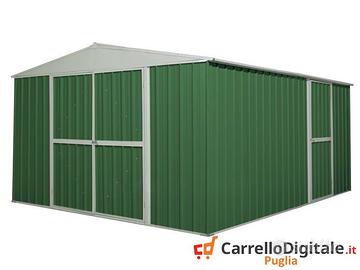 Box prefabbricato in acciaio 360x430cm verde