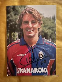 Cartolina autografata di Beppe Signori Bologna