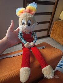 Peluche Vintage Coniglio orecchie arcobaleno salop