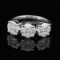 ANELLO PRINCESS TRILOGY ORO 18KT DIAMANTI NATURALI