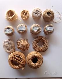 14 rotoli di spago di canapa. rotoli dai 100 ai300