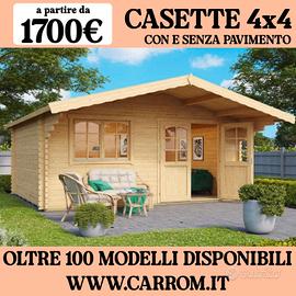 CASETTE 4x4 circa - CON E SENZA PAVIMENTO - NUOVE