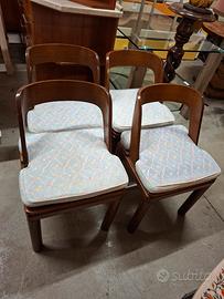 Set 4 sedie impagliate anni 70