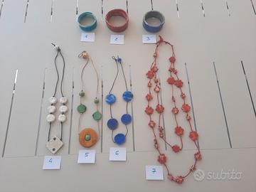Bracciali e collane in ceramica RAKU