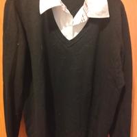 maglione con camicia