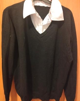 maglione con camicia