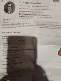 Badante e beby Sitter